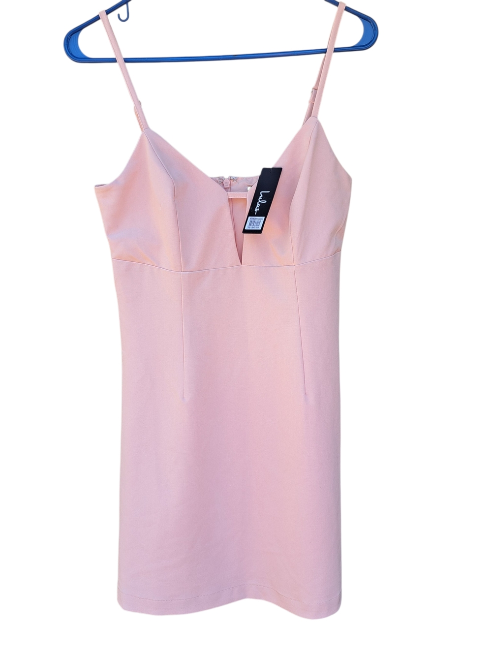 Lulus Pink Mini Dress Size Small Spaghetti Strap Bodycon V-neckline NWT